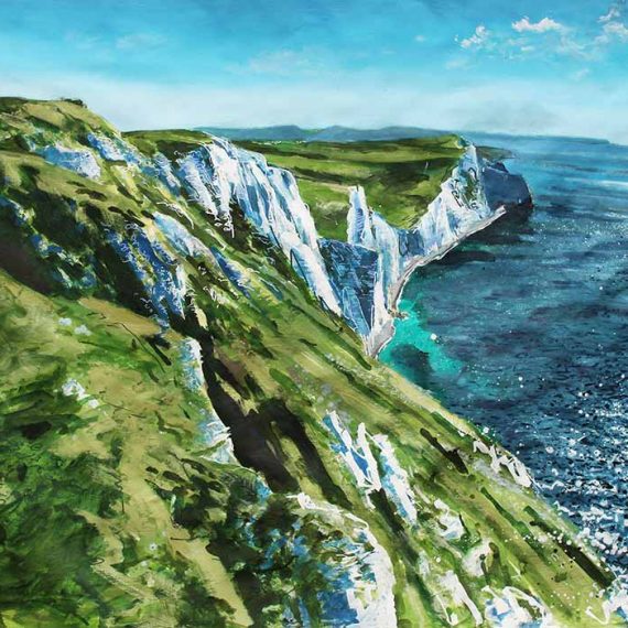 Afternoon till Dawn, Jurassic Coast painting by artist Joe Webster