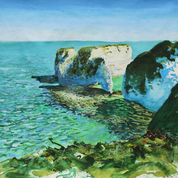 'Blazing Sun and Bitter Wind' Painting by Devon landscape artist Joe Webster
