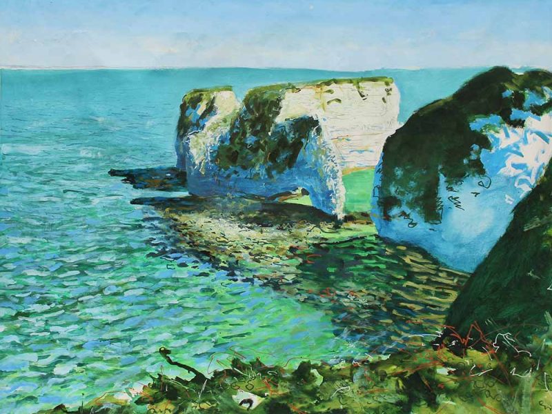 'Blazing Sun and Bitter Wind' Painting by Devon landscape artist Joe Webster