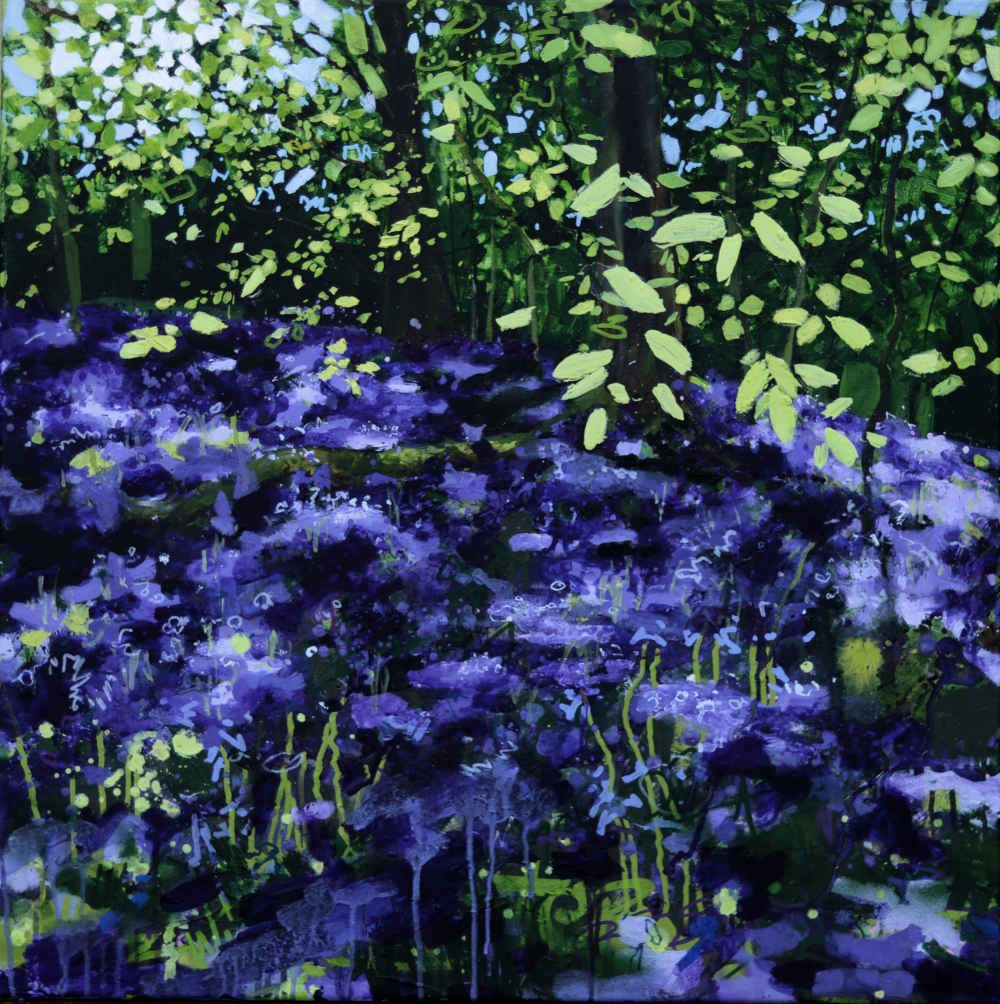 23 Beetles in the Bluebells, Original Painting by Joe Webster