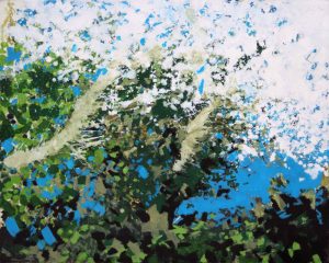Blue Sky with Blackthorn by Landscape-Graffiti Artist Joe Webster