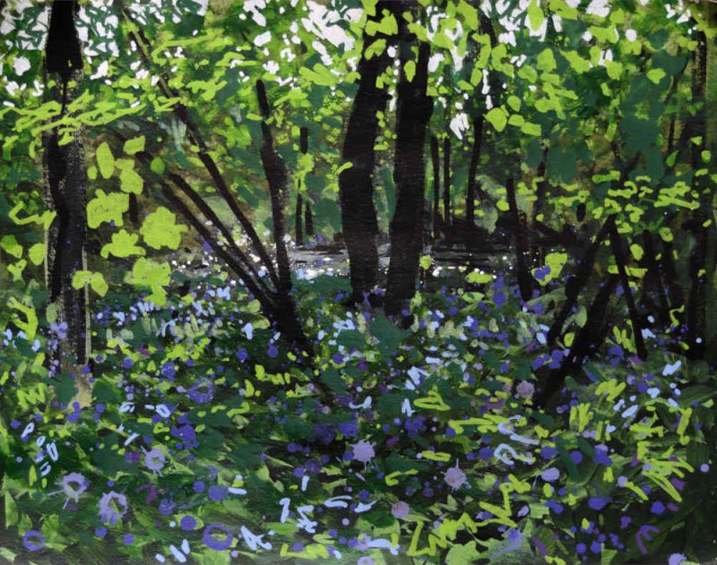 'Bluebells and Sycamore, River Lemon'