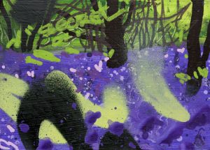 'Who's-Hiding-in-the-Leaves' landscape-graffiti painting by Devon street-artist Joe-Webster | nuFeral