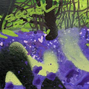 'Who's-Hiding-in-the-Leaves' landscape-graffiti painting by Devon street-artist Joe-Webster | nuFeral