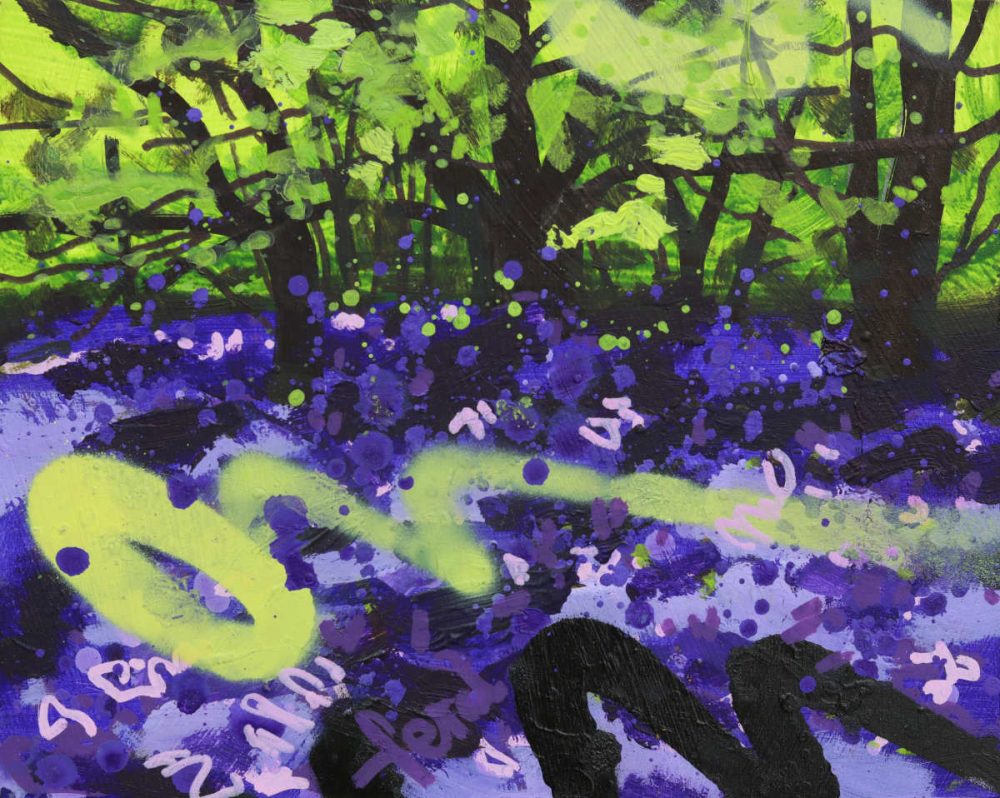 'Pop' landscape-graffiti painting by Devon street-artist Joe-Webster | nuFeral