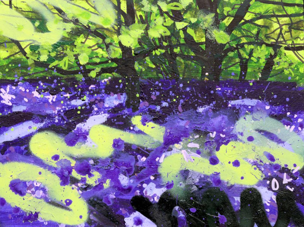 'Always-Raving-Time' landscape-graffiti painting by Devon street-artist Joe-Webster | nuFeral